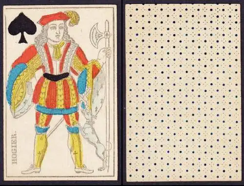 (Pik-Bube) Hogier - Jack of spades / Valet de pique / playing card carte a jouer Spielkarte cards cartes