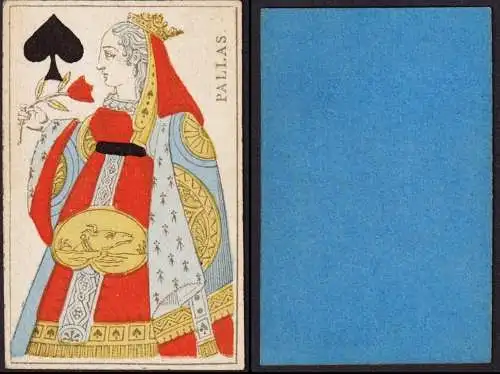 (Pik-Dame) - Queen of Spades / Reine de pique / playing card carte a jouer Spielkarte cards cartes