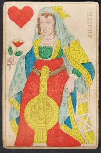 (Herz-Dame) Judith - Queen of Hearts / Reine de coeur / playing card carte a jouer Spielkarte cards cartes