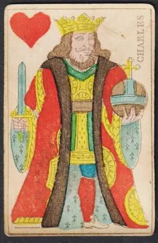 (Herz-König) Charles - King of Hearts / Roi de coeur / playing card carte a jouer Spielkarte cards cartes