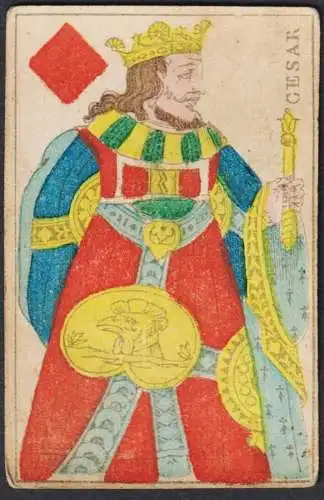 (Karo-König) Cesar - King of Diamonds / Roi de carreau / playing card carte a jouer Spielkarte cards cartes
