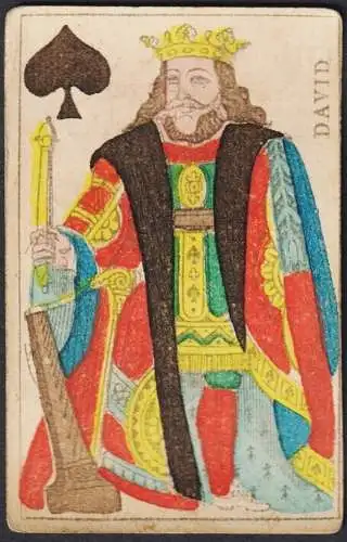 (Pik-König) David - King of Spades / Roi de pique / playing card carte a jouer Spielkarte cards cartes