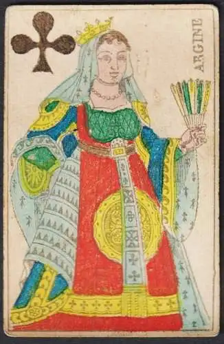 (Kreuz-Dame) Argine - Queen of Clubs / Reine de trèfle / playing card carte a jouer Spielkarte cards cartes