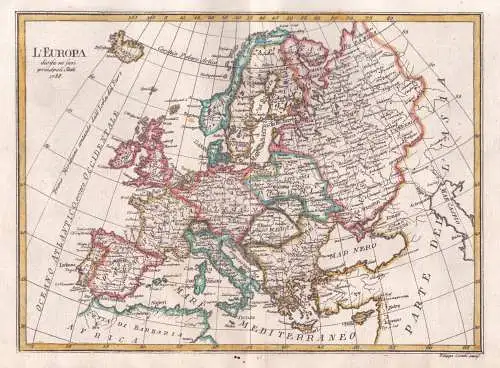 L'Europa divisa ne suoi Principali Stati - Europe Europa continent Kontinent