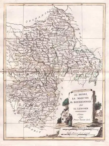 Il Berri, la Marche, il Bourbonnois ed il Limosin - Limoges Moulins Bourges Issoudun Montlucon Aubusson France