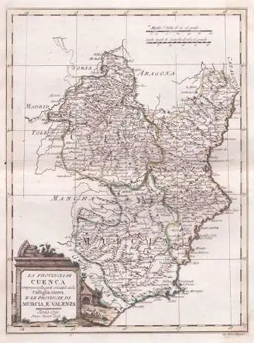 La Provincia di Cuenca compresa nella parte orientale della Castiglia nuova e le Provincie di Murcia, e Valenz