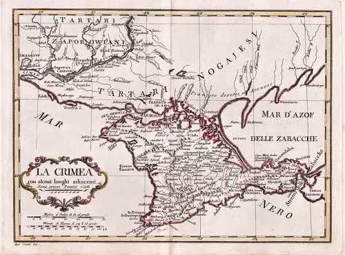 La Crimea con alcuni luoghi adiacenti - Crimea Krim / Ukraine Russia Russland Russie