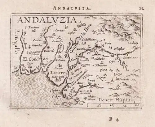 Andalusia / Andaluzia - Andalusia Andalucia / Espana Spain Spanien / Espagne mapa grabado / map Karte / Epitom