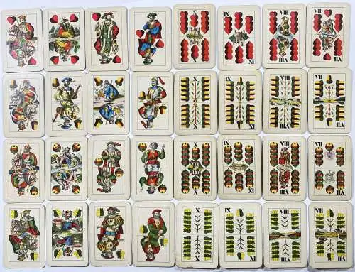 (Vier Jahreszeiten / Doppeldeutsche Spielkarten) - Wilhelm Tell / Kartenspiel / Card game / Spielkarten / cart