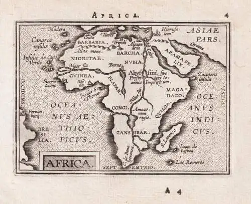 Africa - Africa Afrika / continent Kontinent / map Karte / Epitome du theatre du monde / Theatro del Mondo / T