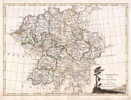 La Germania divisa ne suoi circoli. - Deutschland Germany