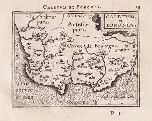 Caletum et Bononia - Pas-de-Calaris Boulogne Boulonnais / France Frankreich / carte map Karte / Epitome du the