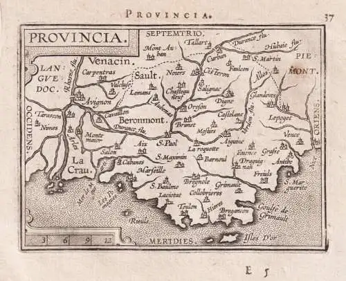 Provincia - Provence / France Frankreich / carte map Karte / Epitome du theatre du monde / Theatro del Mondo /