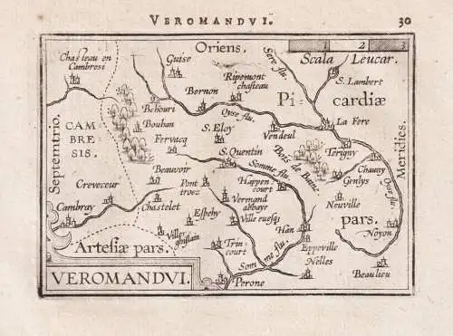 Veromandui - Vermandois Saint-Quentin Peronne Picardie Aisne Somme / France Frankreich / carte map Karte / Epi