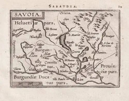 Savoia - Savoia Savoy Savoyen Savoie / France Frankreich / carte map Karte / Epitome du theatre du monde / The