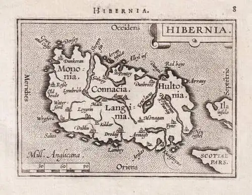 Hibernia - Ireland Irland island Insel ile Hibernia / map Karte / Epitome du theatre du monde / Theatro del Mo