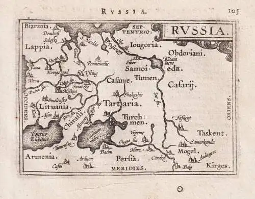 Russia - Russia Russland / Lithuania Litauen / carte map Karte / Epitome du theatre du monde / Theatro del Mon