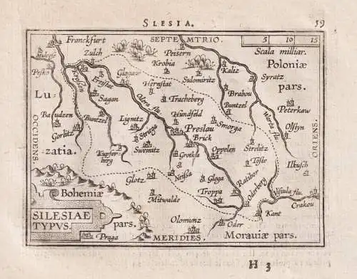 Slesia / Silesiae typus - Schlesien Silesia Polska Polen Poland / carte map Karte / Epitome du theatre du mond