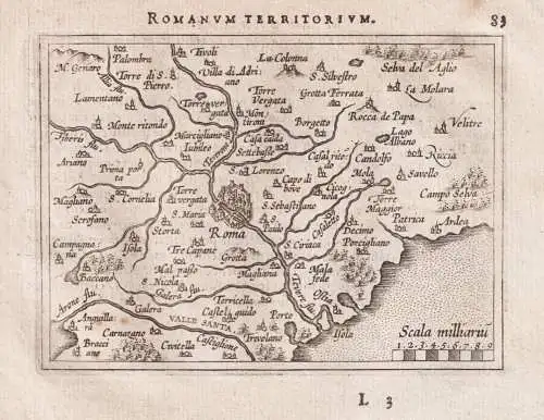 Romanum Teritorium - Campagna Romana Roma Ostia Lazio / Italia Italy Italien / carte map Karte / Epitome du th