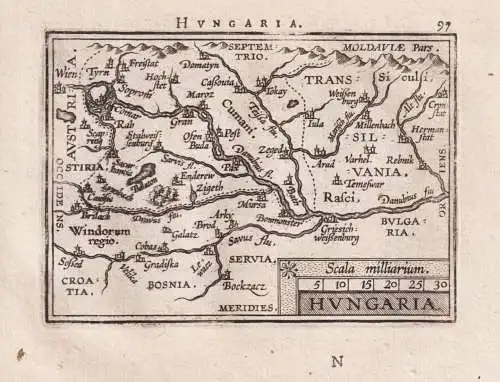 Hungaria - Hungary Ungarn Magyarorszag / carte map Karte / Epitome du theatre du monde / Theatro del Mondo / T