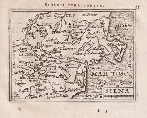 Senense Territorium / Siena - Siena Toskana Toscana / Italia Italy Italien / carte map Karte / Epitome du thea