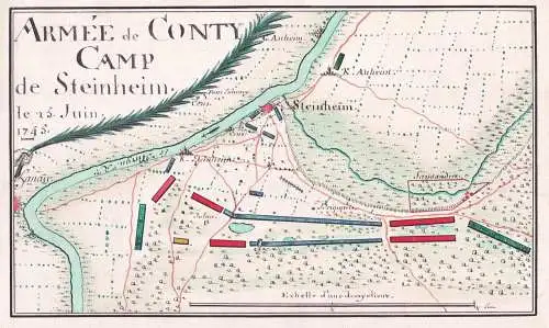 Armée de Conty. Camp de Steinheim. Le 25. Juin 1745. - Steinheim Hanau Auheim Main / Hessen