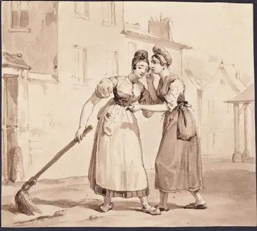 (Zwei Mägde auf der Straße / Two maids on the street)
