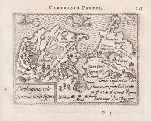 Carthagin. Portus / Carthaginis celeberrimi sinus typus - Cartage Tunisia Tunesien Tunis Africa Afrika Afrique