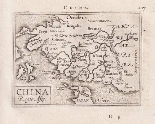China Regio Asiae - China Chine Chinese / Asia Asien / carte map Karte / Epitome du theatre du monde / Theatro