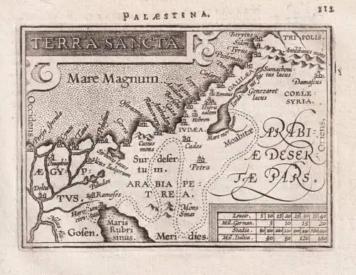 Palaestina / Terra Sancta - Israel Holy Land Palestine / Jerusalem Heiliges Land Palästina / carte map Karte