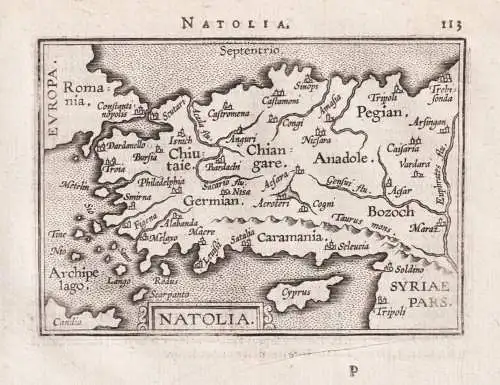 Natolia - Turkey Türkei Natolia Anatolia Cyprus / carte map Karte / Epitome du theatre du monde / Theatro del