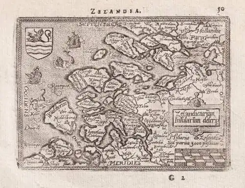 Zelandia / Zelandicarum Insularum descrip. - Zeeland Nederland Niederlande Netherlands Holland / carte map Kar