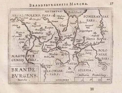 Brandeburgensis Marcha / Brandeburgens. Marcha - Brandenburg Mecklenburg-Vorpommern / carte map Karte / Epitom