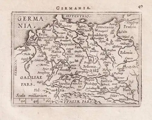 Germania - Deutsches Reich Germany Deutschland / carte map Karte / Epitome du theatre du monde / Theatro del M