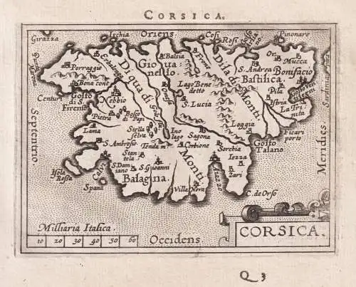 Corsica - Corse Corsica Korsika / island Insel / France / carte map Karte / Epitome du theatre du monde / Thea