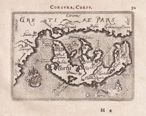 Corcyra, Corfu / Corfu - Corfu Korfu Kerkyra island Insel Greece Griechenland / carte map Karte / Epitome du t