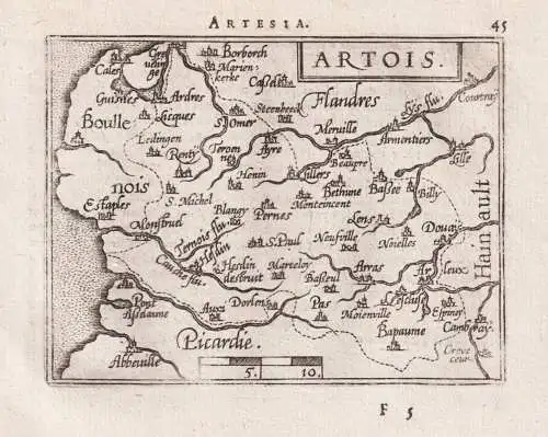 Artesia / Artois - Artois Saint-Omer Arras Calais / France Frankreich / carte map Karte / Epitome du theatre d