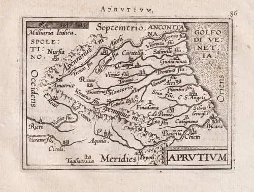 Aprutium - Abruzzo l'Aquila Abruzzen / Italia Italy Italien / carte map Karte / Epitome du theatre du monde /