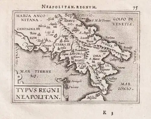 Neapolitan. Regnum. / Typus Regni Neapolitani - Italia Napoli Calabria Campania Basilicata Italien Italy Pugli