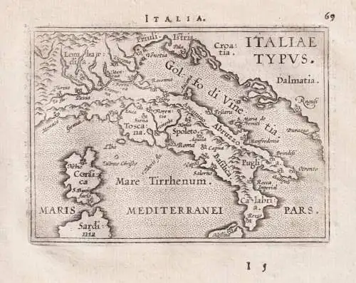 Italia / Italiae Typus - Italia Italy Italien Corse Corsica Korsika / carte map Karte / Epitome du theatre du