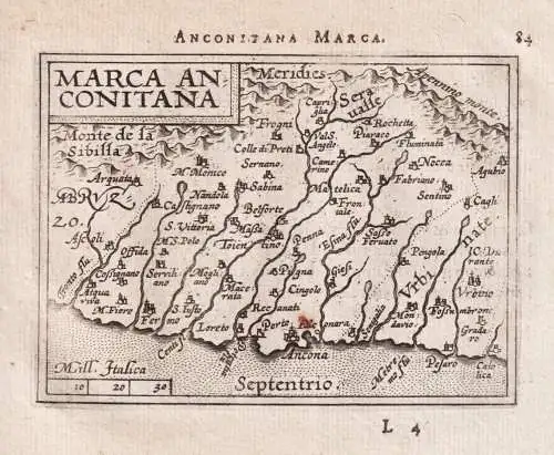 Anconitana Marca / Marca Anconitana - Marche Ancona / Italia Italy Italien / carte map Karte / Epitome du thea