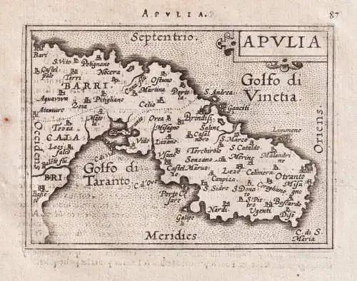 Apulia - Puglia Apulien Apulia / Italia Italy Italien / carte map Karte / Epitome du theatre du monde / Theatr