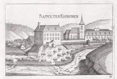 Rappoltenkhirchen - Schloss Rappoltenkirchen Sieghartskirchen Kupferstich