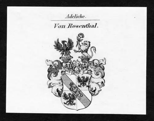 Von Rosenthal - Rosenthal Wappen Adel coat of arms   heraldry Heraldik