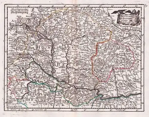 Le Royaume de Hongrie - Ungarn Hungary Budapest / Transilvania Siebenbürgen / Karte map
