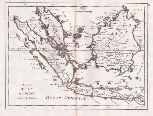 Isles de la Sonde - Borneo Malaysia Malay Archipelago / Karte map