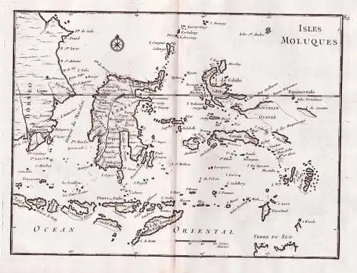 Isles Moluques - Maluku Islands Molukken / Indonesia Borneo New Guinea Neuguinea Indonesien / Karte map