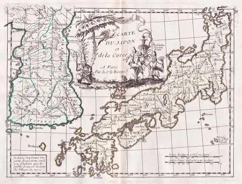 Carte du Japon et de la Coree - Korea Japan Nippon / Asia Asien / Karte map