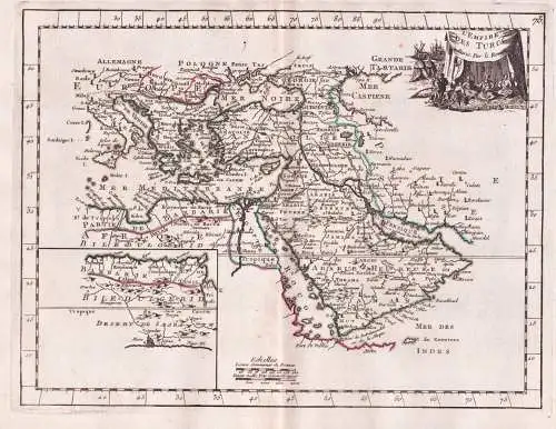 L'Empire des Turcs - Turkey Syria Lybanon Iraq Iran Türkei / Karte map