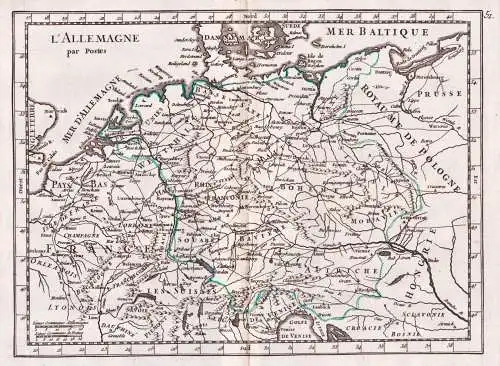 L'Allemagne par Postes - Deutsches Reich Deutschland Germany / Karte map carte